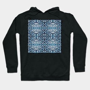 swirls and dots damask style pattern in teal green Hoodie